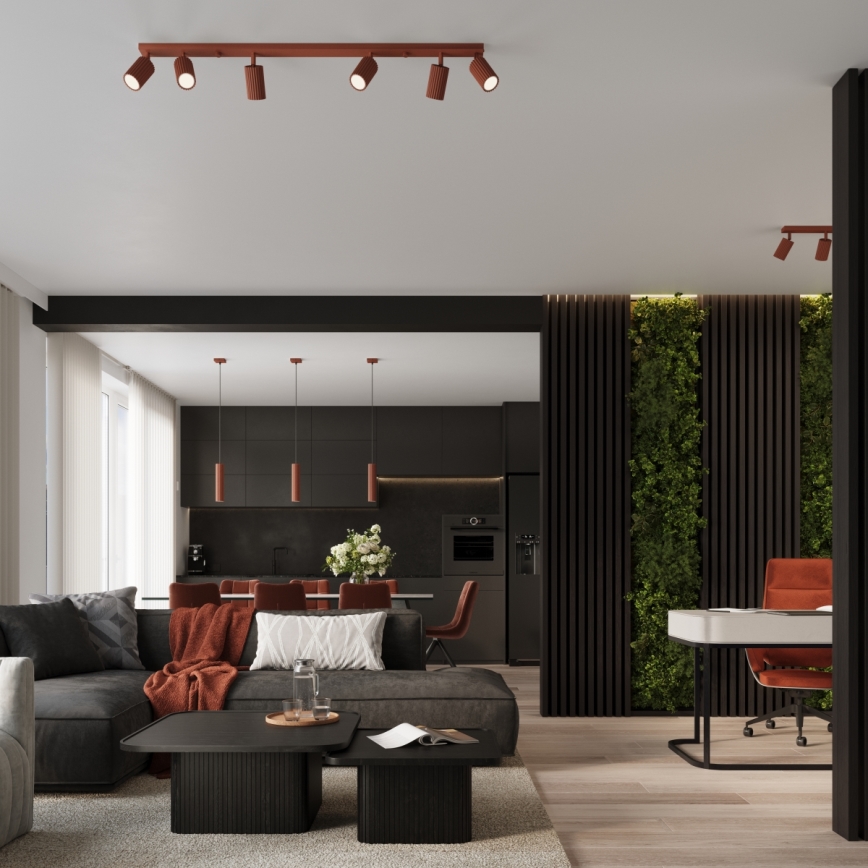 Kohdevalo KARBON 6xGU10/10W/230V punainen