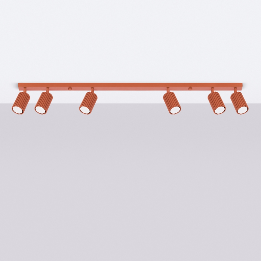 Kohdevalo KARBON 6xGU10/10W/230V punainen