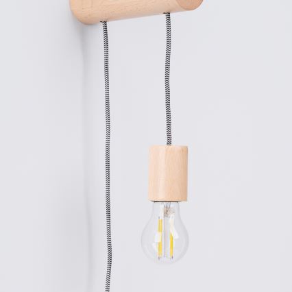 Seinävalaisin NIMBI 1xE27/15W/230V pyökki