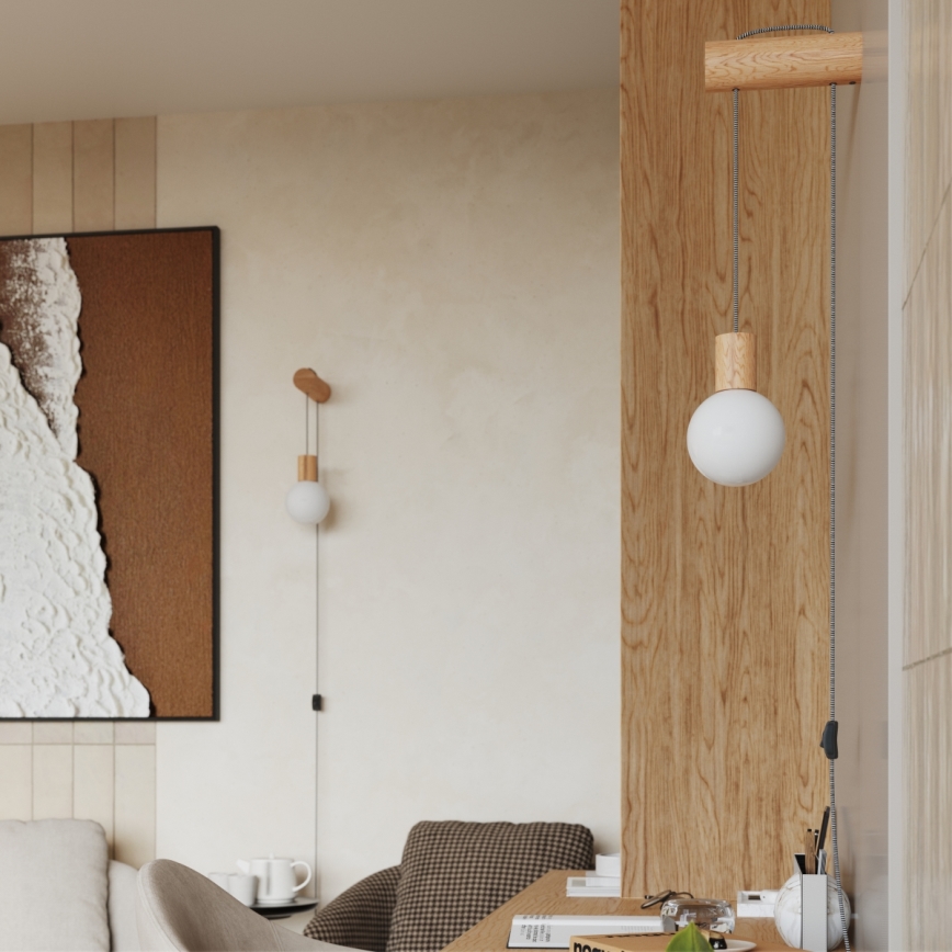 Seinävalaisin NIBMI 1xG9/8W/230V pyökki