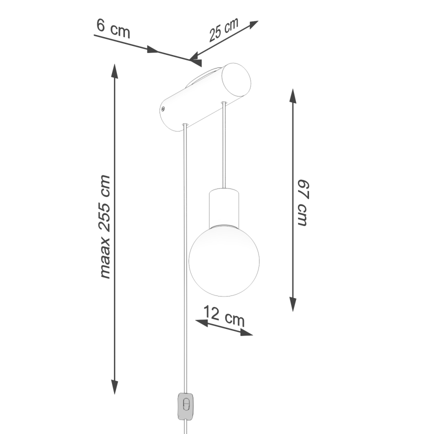 Seinävalaisin NIBMI 1xG9/8W/230V pyökki