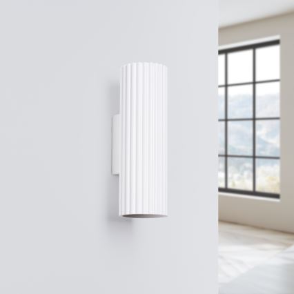 Seinävalaisin KARBON 2xGU10/10W/230V valkoinen