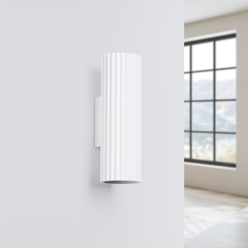 Seinävalaisin KARBON 2xGU10/10W/230V valkoinen