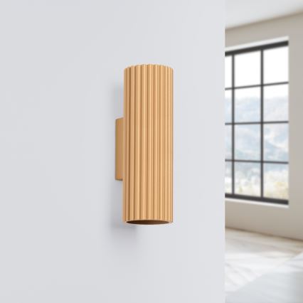 Seinävalaisin KARBON 2xGU10/10W/230V kulta