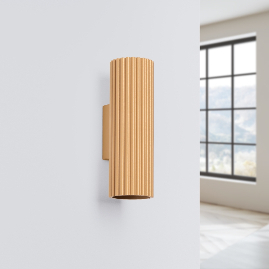 Seinävalaisin KARBON 2xGU10/10W/230V kulta