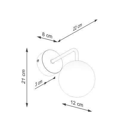 Seinävalaisin ASTRAL 1xG9/8W/230V musta