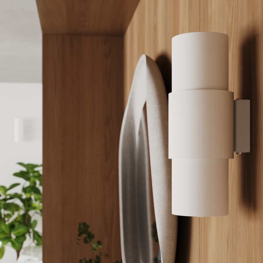 Seinävalaisin FLASH 2xE27/15W/230V valkoinen