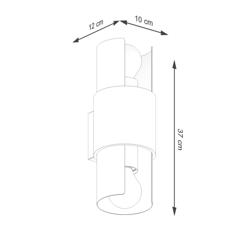 Seinävalaisin FLASH 2xE27/15W/230V valkoinen