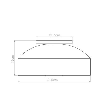 Kattovalaisin OMIQ 4xE27/15W/230V, halkaisija 30 cm, musta