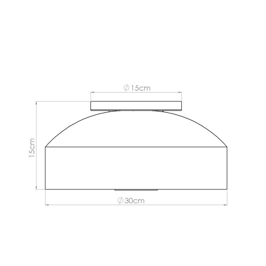 Kattovalaisin OMIQ 4xE27/15W/230V, halkaisija 30 cm, musta