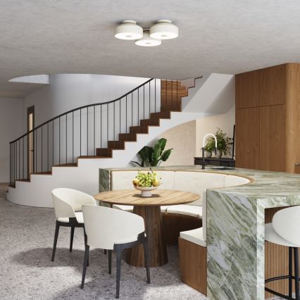 Kattovalaisin OMIQ 4xE27/15W/230V Ø 30 cm kermanvärinen