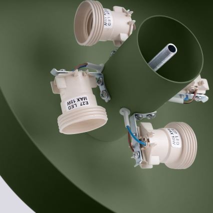 Kattovalaisin OMIQ 4xE27/15W/230V, Ø 30 cm, vihreä