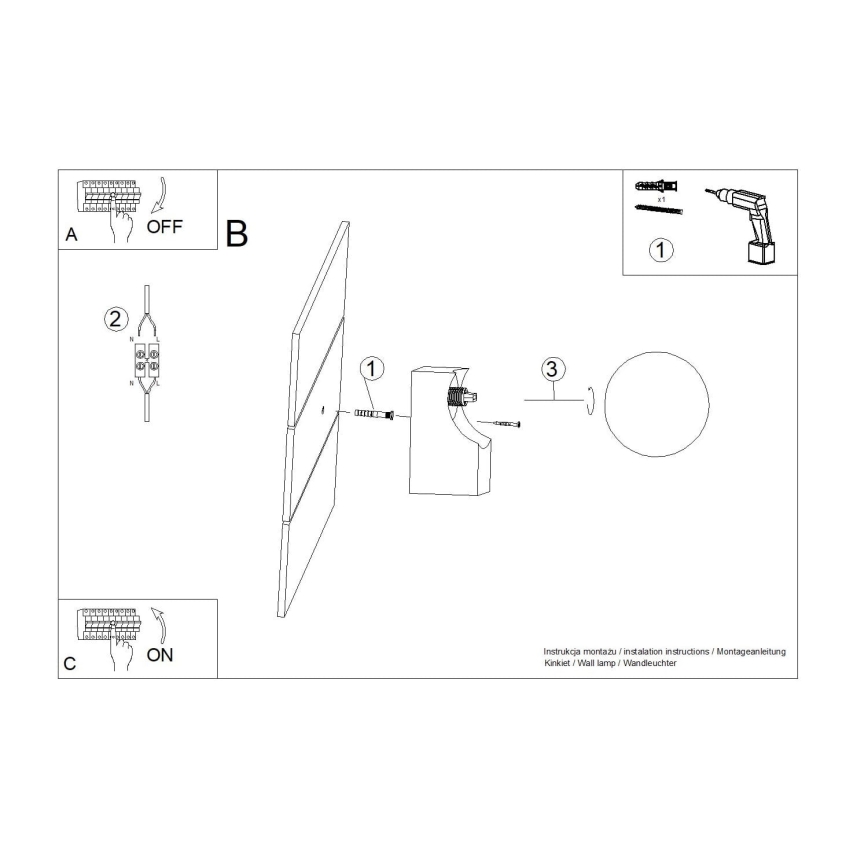 Seinävalaisin BULBO 1xG9/8W/230V pyökki/valkoinen