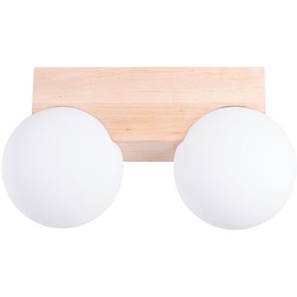 Kattovalo BULBO 2xG9/8W/230V pyökki/valkoinen