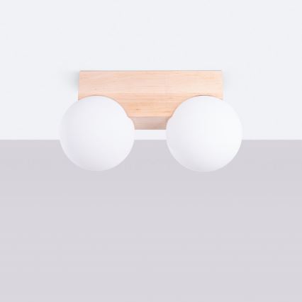 Kattovalo BULBO 2xG9/8W/230V pyökki/valkoinen