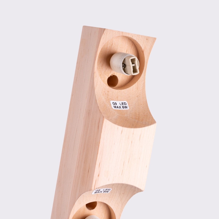 Kattovalo BULBO 2xG9/8W/230V pyökki/valkoinen