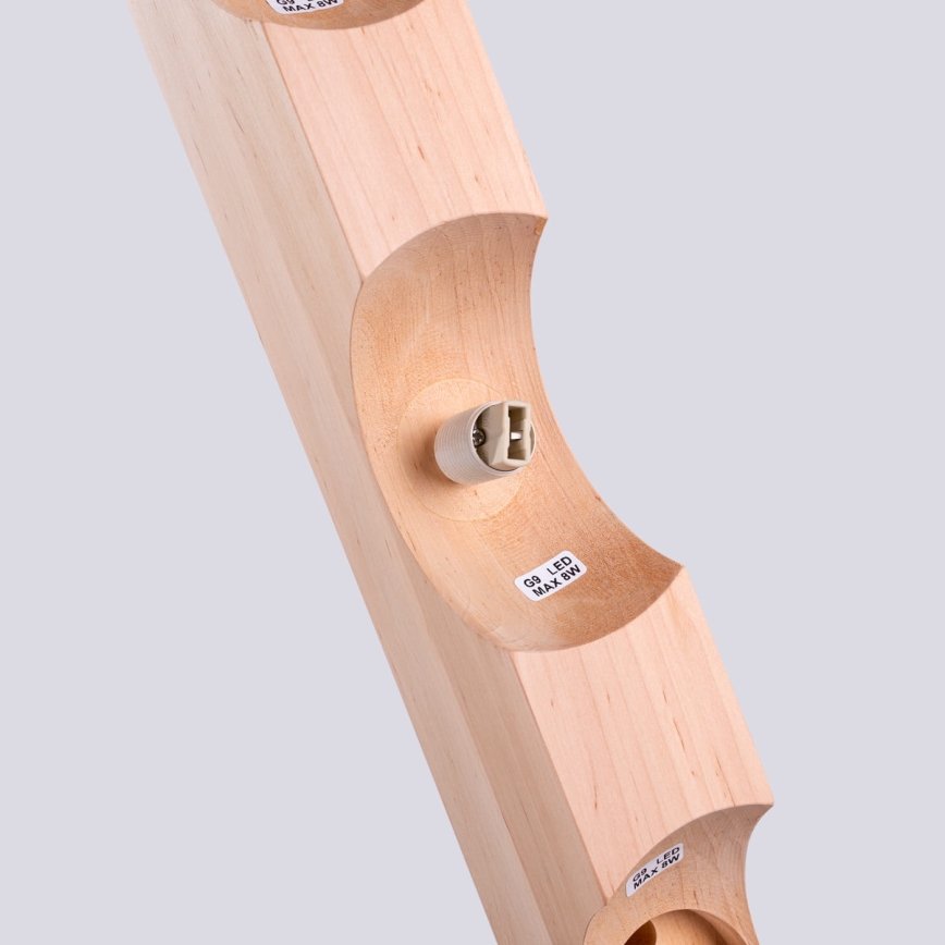 Kattovalo BULBO 3xG9/8W/230V pyökki/valkoinen