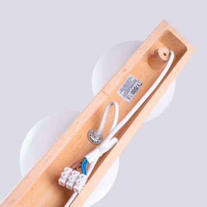 Kattovalo BULBO 3xG9/8W/230V pyökki/valkoinen