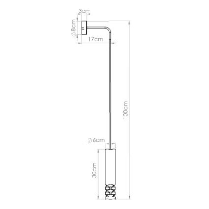 Seinävalaisin LIRO 1xGU10/10W/230V valkoinen