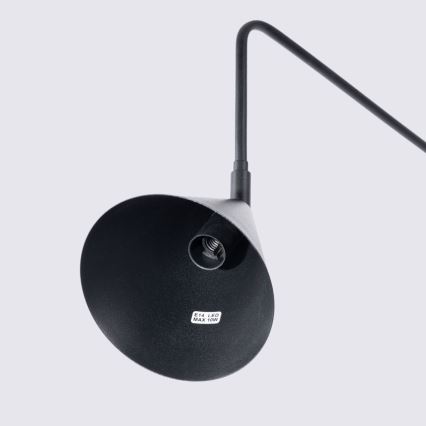 Seinävalaisin NOX 1xE14/10W/230V musta