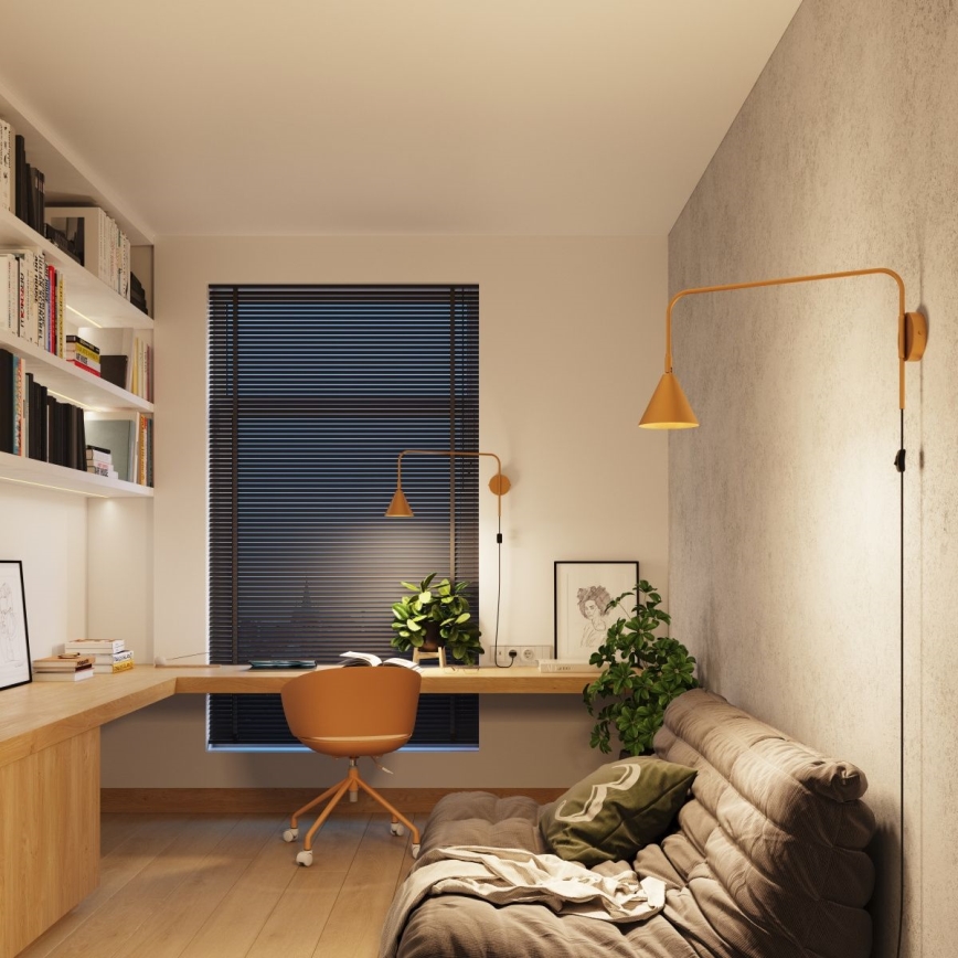 Seinävalaisin NOX 1xE14/10W/230V kulta