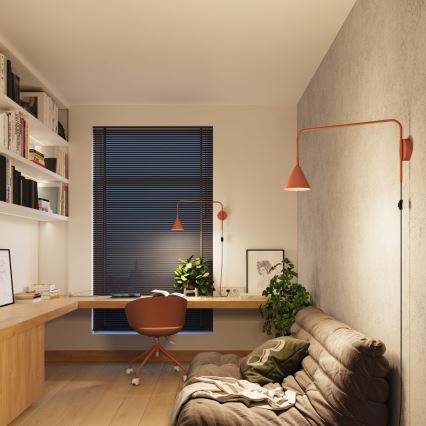 Seinävalaisin NOX 1xE14/10W/230V oranssi