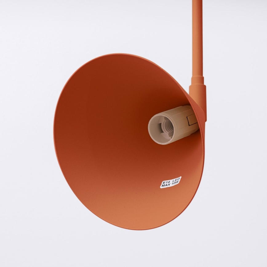 Seinävalaisin NOX 1xE14/10W/230V oranssi