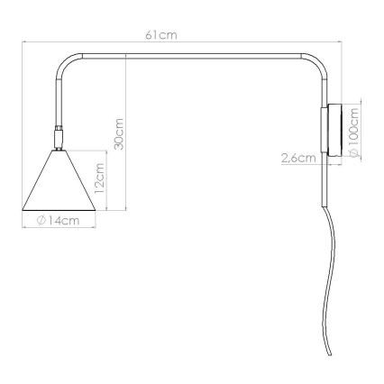 Seinävalaisin NOX 1xE14/10W/230V oranssi
