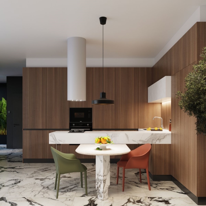 Kattokruunu johdossa BILO 1xE27/15W/230V halkaisija 35 cm musta