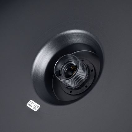 Kattokruunu johdossa BILO 1xE27/15W/230V halkaisija 35 cm musta