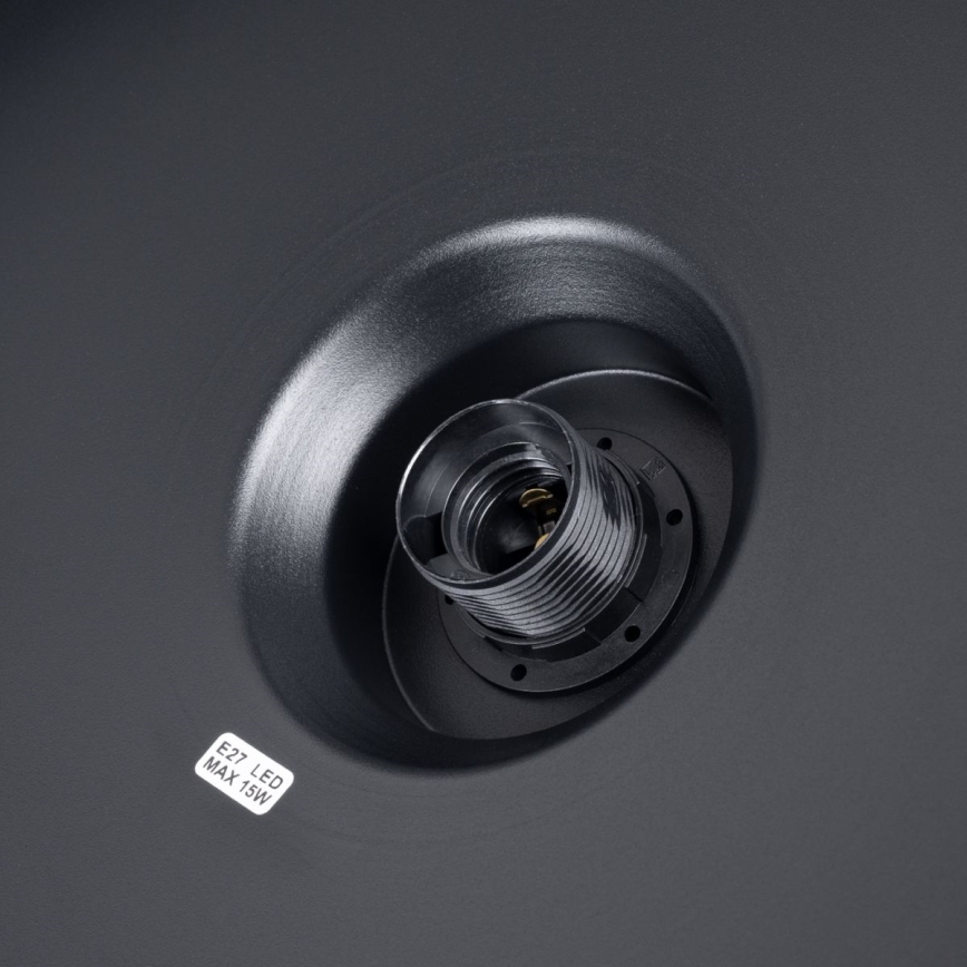 Kattokruunu johdossa BILO 1xE27/15W/230V halkaisija 35 cm musta