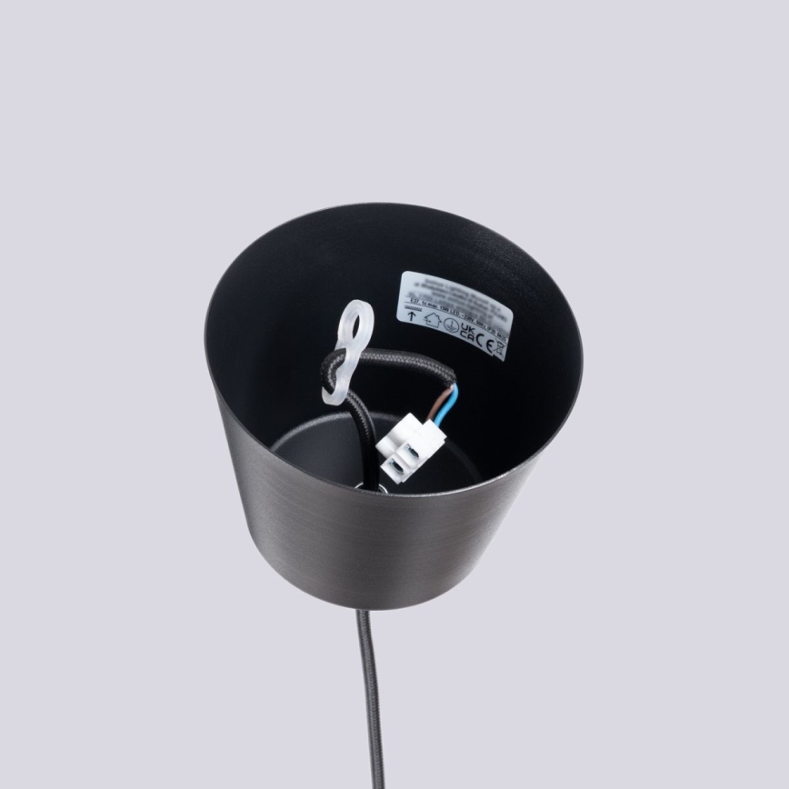 Kattokruunu johdossa BILO 1xE27/15W/230V halkaisija 35 cm musta