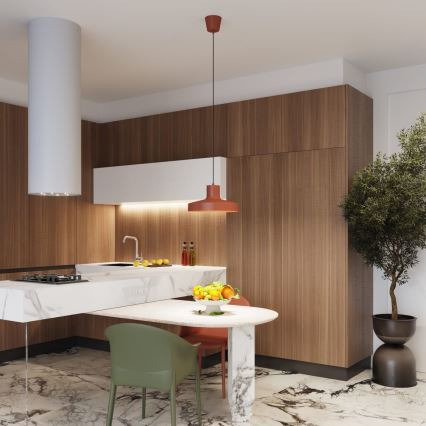 Kattokruunu johdossa BILO 1xE27/15W/230V halkaisija 35 cm oranssi