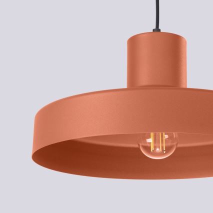 Kattokruunu johdossa BILO 1xE27/15W/230V halkaisija 35 cm oranssi