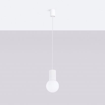 Kattokruunu johdossa HALO 1xG9/8W/230V halkaisija 12 cm valkoinen