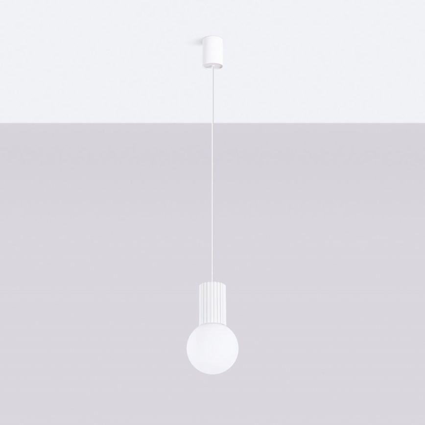 Kattokruunu johdossa HALO 1xG9/8W/230V halkaisija 12 cm valkoinen