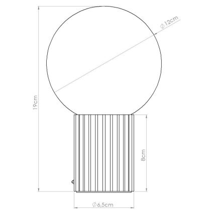 Pöytävalaisin HALO 1xG9/8W/230V halkaisija 12 cm valkoinen