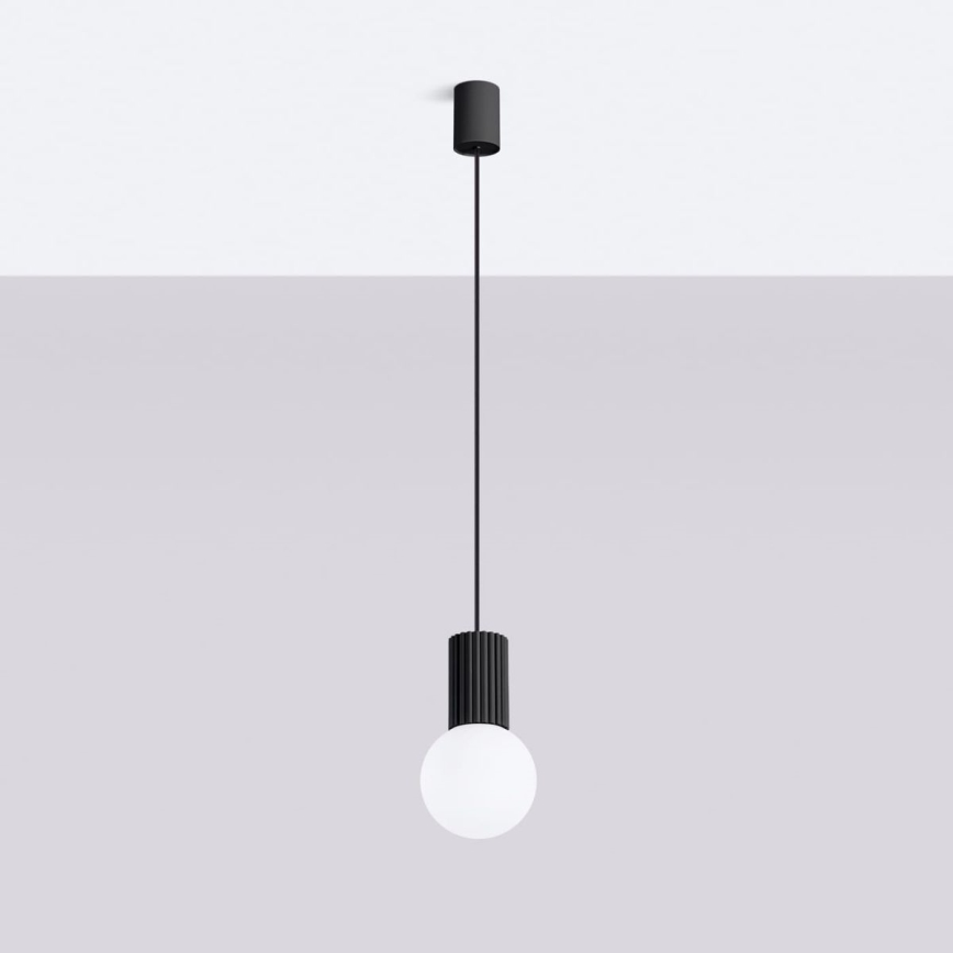 Kattokruunu johdossa HALO 1xG9/8W/230V halkaisija 12 cm musta