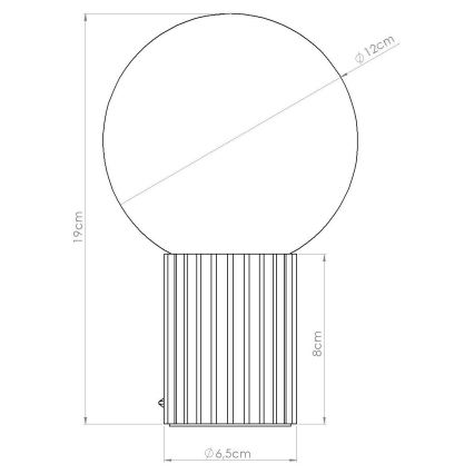Pöytävalaisin HALO 1xG9/8W/230V halkaisija 12 cm musta