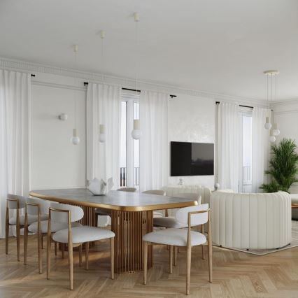 Kattokruunu johdossa HALO 1xG9/8W/230V halkaisija 12 cm kerma