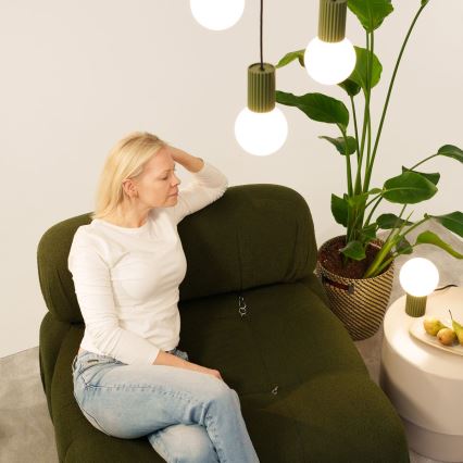 Kattokruunu johdossa HALO 3xG9/8W/230V halkaisija 25 cm vihreä