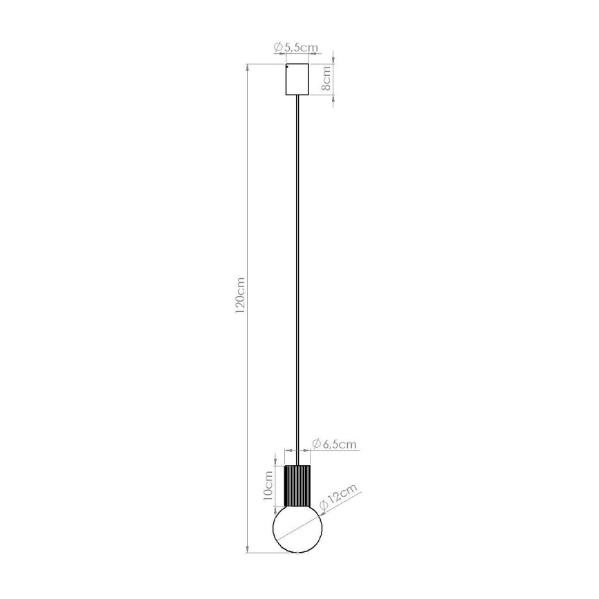 Kattokruunu johdossa HALO 1xG9/8W/230V halkaisija 12 cm oranssi