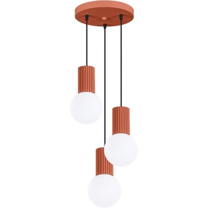 Kattokruunu johdossa HALO 3xG9/8W/230V halkaisija 25 cm oranssi