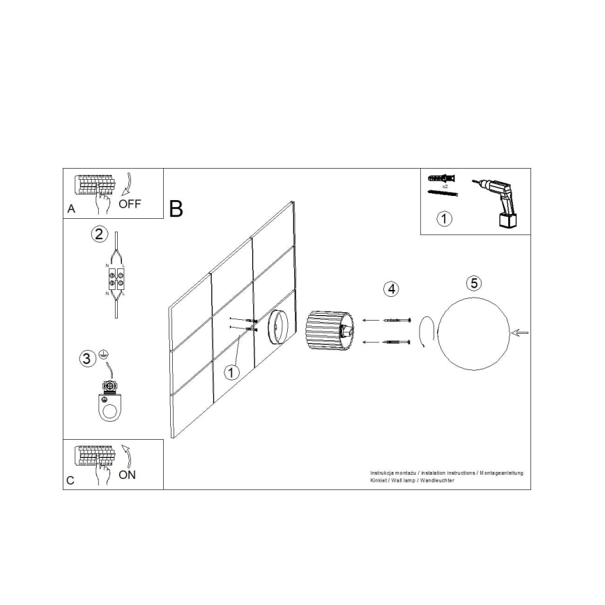 Kylpyhuoneen seinävalaisin HALO 1xG9/8W/230V halkaisija 12 cm IP44 ruskea