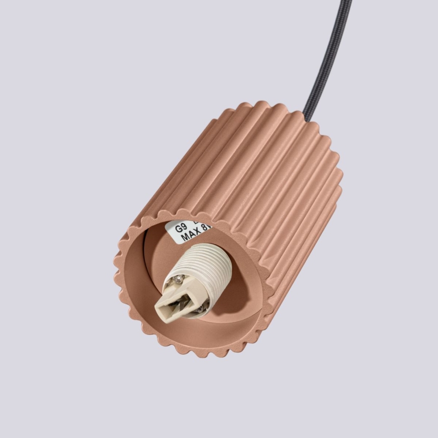 Kattokruunu johdossa HALO 1xG9/8W/230V halkaisija 12 cm ruskea