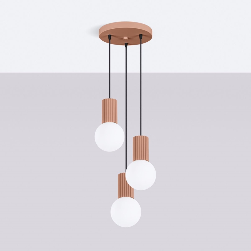 Kattokruunu johdossa HALO 3xG9/8W/230V halkaisija 25 cm ruskea