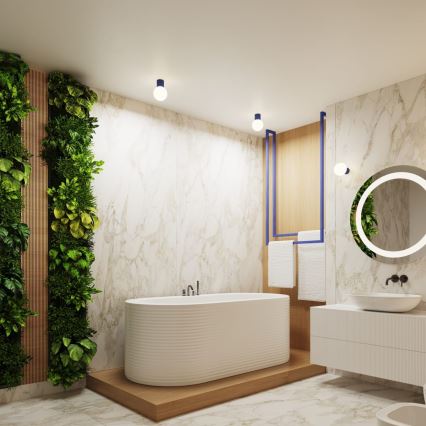 Kylpyhuoneen kattovalaisin HALO 1xG9/8W/230V halkaisija 12 cm IP44 sininen