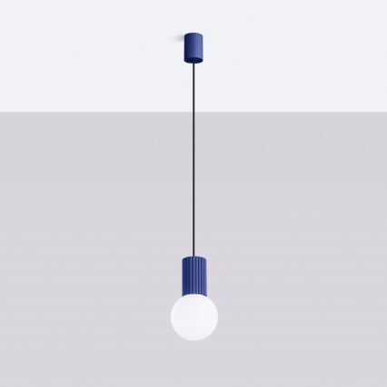 Kattokruunu johdossa HALO 1xG9/8W/230V halkaisija 12 cm sininen