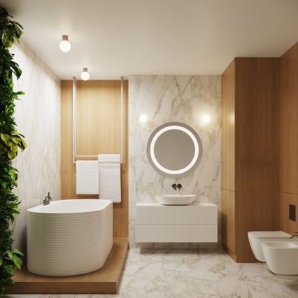 Kylpyhuoneen kattovalaisin HALO 1xG9/8W/230V halkaisija 12 cm IP44 beige