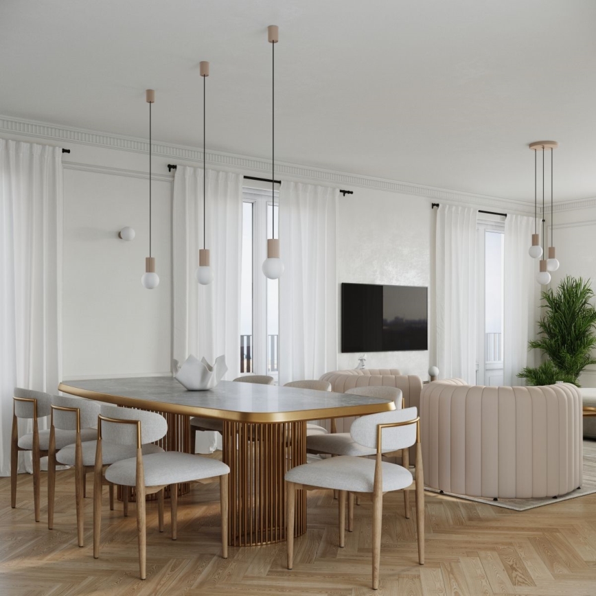 Kattokruunu johdossa HALO 3xG9/8W/230V halkaisija 25 cm beige
